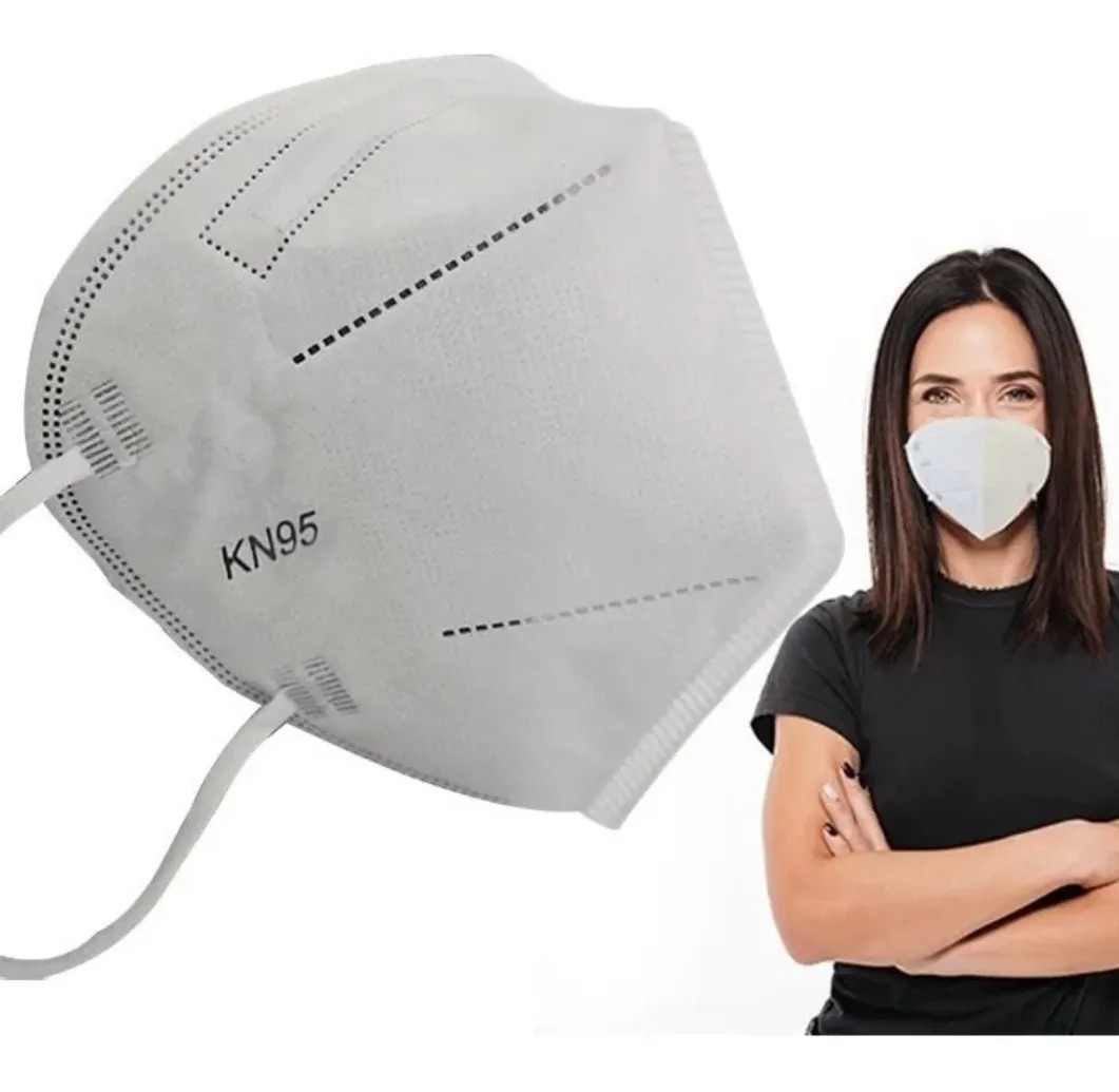 KN95 Mascarilla Blanco sin filtro soporte nasal interno